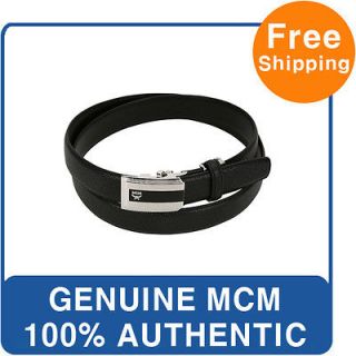 new genuine mcm auto belt black cow leather for men