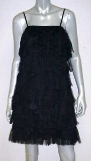 NWTS $248 ANN TAYLOR BLACK FRINGE DRESS Flapper Costume 6