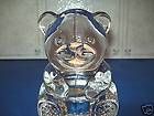 partylite crystal teddy bear tealight candle holder 