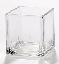   glass Square 5cm wedding event party room table tealight candle holder