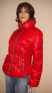 guess womens quilted shiny down puffer jacket size l nwt