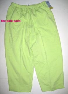 FRESH PRODUCE Reef Green LG French Terry Cotton Capris NWT L