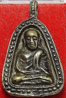 LP NGERN THAI FAMOUS REAL BUDDHA AMULET PENDANT WEALTH LUCKY RICH 