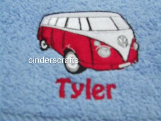 Personalised Towel Sets Embroidered Volkswagon Camper Van