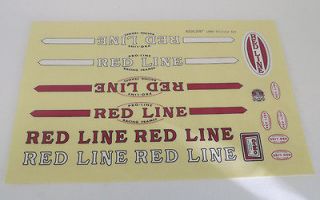 New Redline BMX Sticker Decal Set Complete Redline Pro Line 1980 Old 