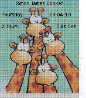 giraffe counted cross stitch birth sampler more options options time