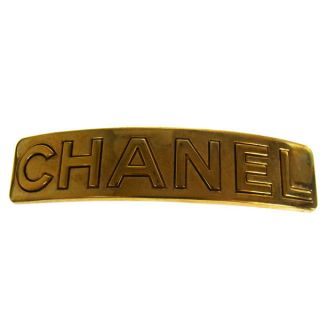 Authentic CHANEL Vintage CC Logos Gold Tone Hair Accessory Hairpin 97A 
