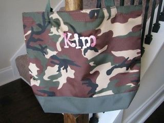 CAMO TOTE camouflage purse personalized monogrammed 20 X 16