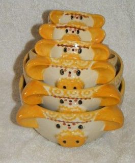 Temp tations set old world yellow NESTABLE PIGGY MEASURING CUPS 1/4 