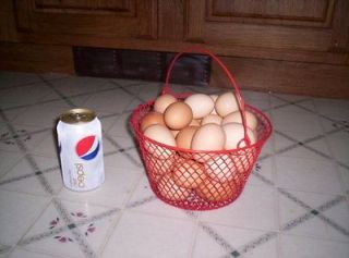 new red rubber coated wire egg basket for chicken eggs
