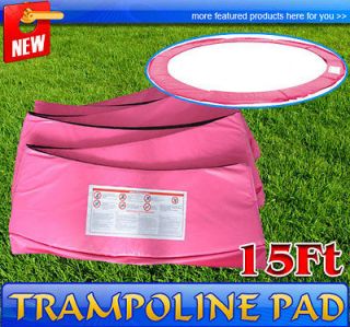 New Frugah 15 FT Trampoline Pad Pink Outdoor Garden Round Safety Frame 