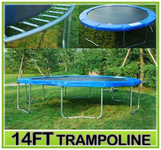 New 14 FT Round Trampoline With Pad &Pad Cover Exercise Fitness