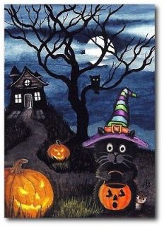   Halloween Hamster Witch Hat Trick Treat Pumpkin   BiHrLe LE Print ACEO