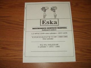 eska vintage outboard motor repair manual 1969 to 1985 time