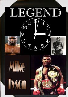 MIKE TYSON CLOCK WITH BELTS BOXING LEGEND CAN BE PERSONALISED FREE