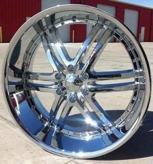 24 INCH WHEELS AND TIRES U2 100 CHROME AVALANCHE 2007 2008 2009 2010 