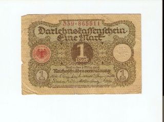 german germany 1 eine mark banknote bill 1920 x from