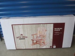 NIB Wooden Rocking Chair   Unfinished Weather Resistant