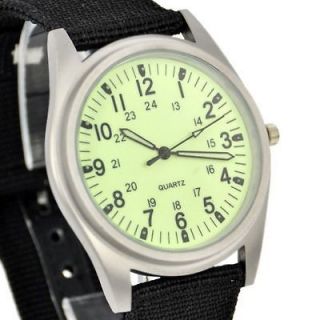  Army Mens Women Black Nightvision Quartz Analog Sport Wrist watch