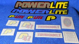 POWERLITE Factory NOS P47 Thunderbolt BMX Frame Sticker Pack Orginal 