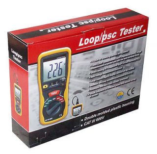  LCD Earth Loop Impedance / PSC Tester for European Power Circuit