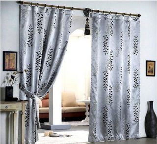    Thermal Insulated Blackout Curtains Gray, Sz110X90 A46