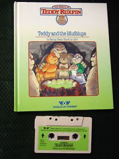 TEDDY RUXPIN BOOK/TAPE TEDDY AND THE MUDBLUPS WORKS WORLDS OF WONDER