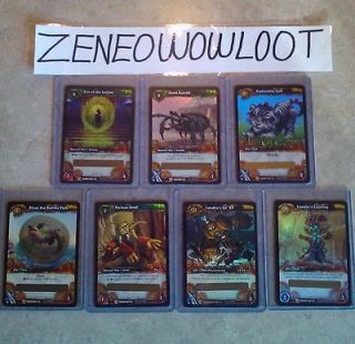   WARCRAFT 7 PET LOOT CARDS EYE OF THE LEGION SAND SCARAB VICIOUS GRELL