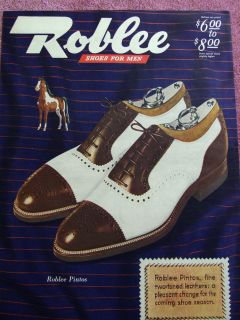 vintage 1945 roblee shoes for men ad roblee pintos