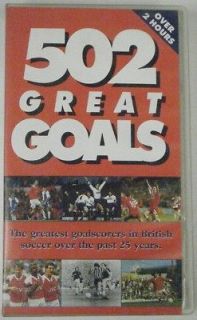 502 GREAT GOALS ~ VHS   Columbia/Tristar, 1993 Soccer/ Football