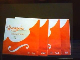 VIOLIN STRINGS New Huayin 1/2 Size Set of 4 (G,D,A,E) SHIPPING IS FREE
