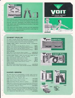 AMF VOIT 1966 EXERCISE EQUIPMENT Catalog Pages, Catalog #366 E