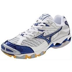 Mizuno Wave Lightning 6 ladies volleyball shoes   White and Navy