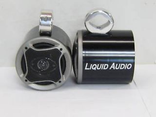 Liquid Audio* L 2 Black Wakeboard Tower Boat Speakers New 2013