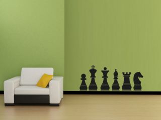 chess set pieces wall art vinyl sticker decals g050 more