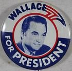 1970 s pin back button george wallace for president enlarge
