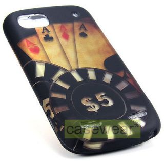 Poker Chip Rubberized Hard Case Phone Cover for ZTE Warp Sequent N861 