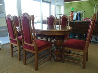 vintage mahogany dining table and chairs time left $ 2000