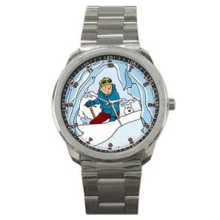 tintin snowy new custom sport metal watch rare design from