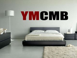 Red and Black YMCMB lil wayne,drake, hiphop wall vinyl decal/sticker 