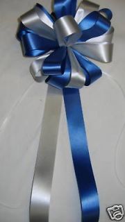   Royal Blue Pew Bows Ribbon Wedding Decorations Church Aisle Reception