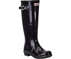 new womens hunter boots waterproof black glossy us 5