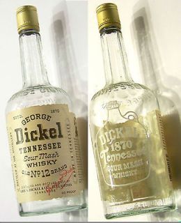 vintage george dickel sour mash whisky bottle time left $