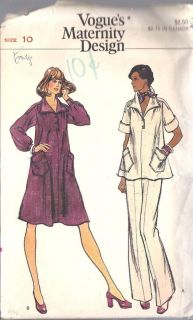 vintage vogue sewing pattern maternity dress top pants 8970 10