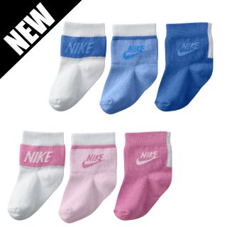 nike graphic high quarter infant baby socks 3 pair more options colour 