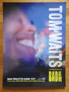 tom waits bad as me promotional poster 18 x 24
