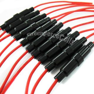   30mm 6x30 Fuse Holder Case In Line Screw type with 18AWG Wire Cable