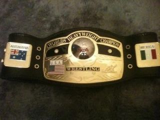newly listed nwa domed globe world championship wrestling replica belt 