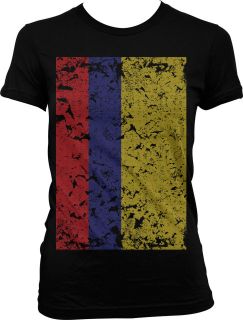 Oversized Flag Of Colombia Juniors T Shirt Colombian Heritage Olympic 