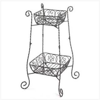 brand new wrought iron basket plant stand fast ship time